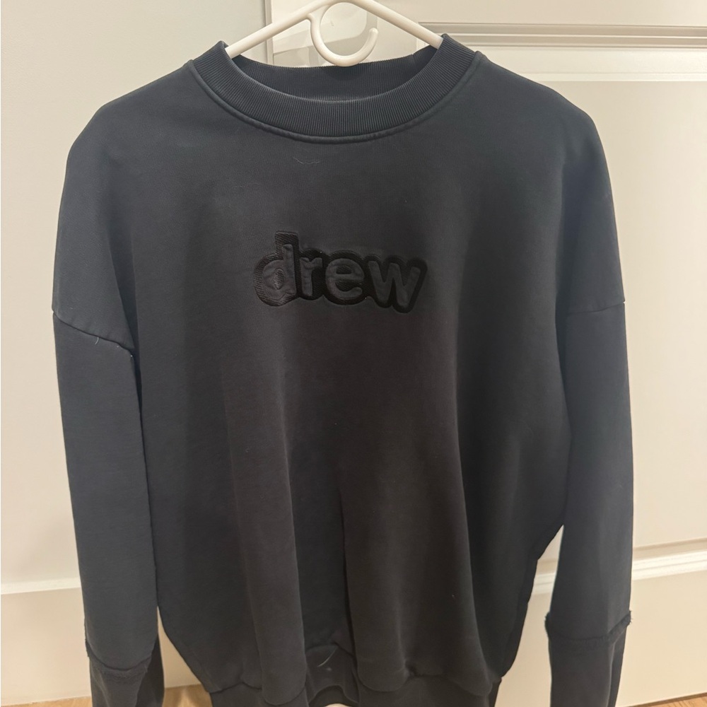 DREW Men's Black Crewneck Sweater